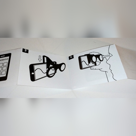 TWO PAIR Mini Virtual Reality Glasses for Smartphone Foldable VR Handmade Lenses - Picture 12 of 16